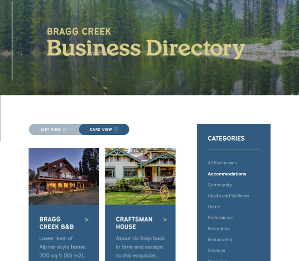 Bragg Creek Business Directory